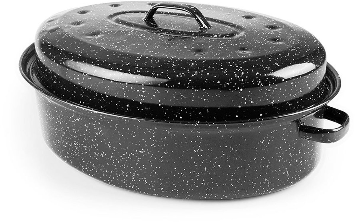Cocotte - IBILI - Oval - Emaillierter Stahl - 38 x 28 x 15 cm - Alle Herdarten außer Induktion