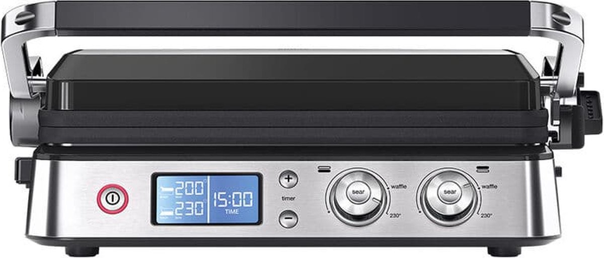 Multifunktionsgrill - BRAUN - Multi Grill 9 - 2000 W - 3 Heizpositionen - Schwarz / Stahl schwarz