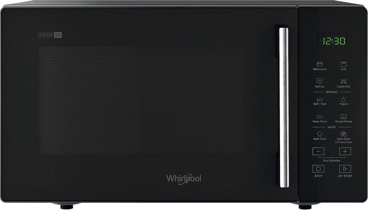 Whirlpool COOK 25 MWP253B Freistehende Mikrowelle mit Grill 25 Liter 900 Watt Schwarz