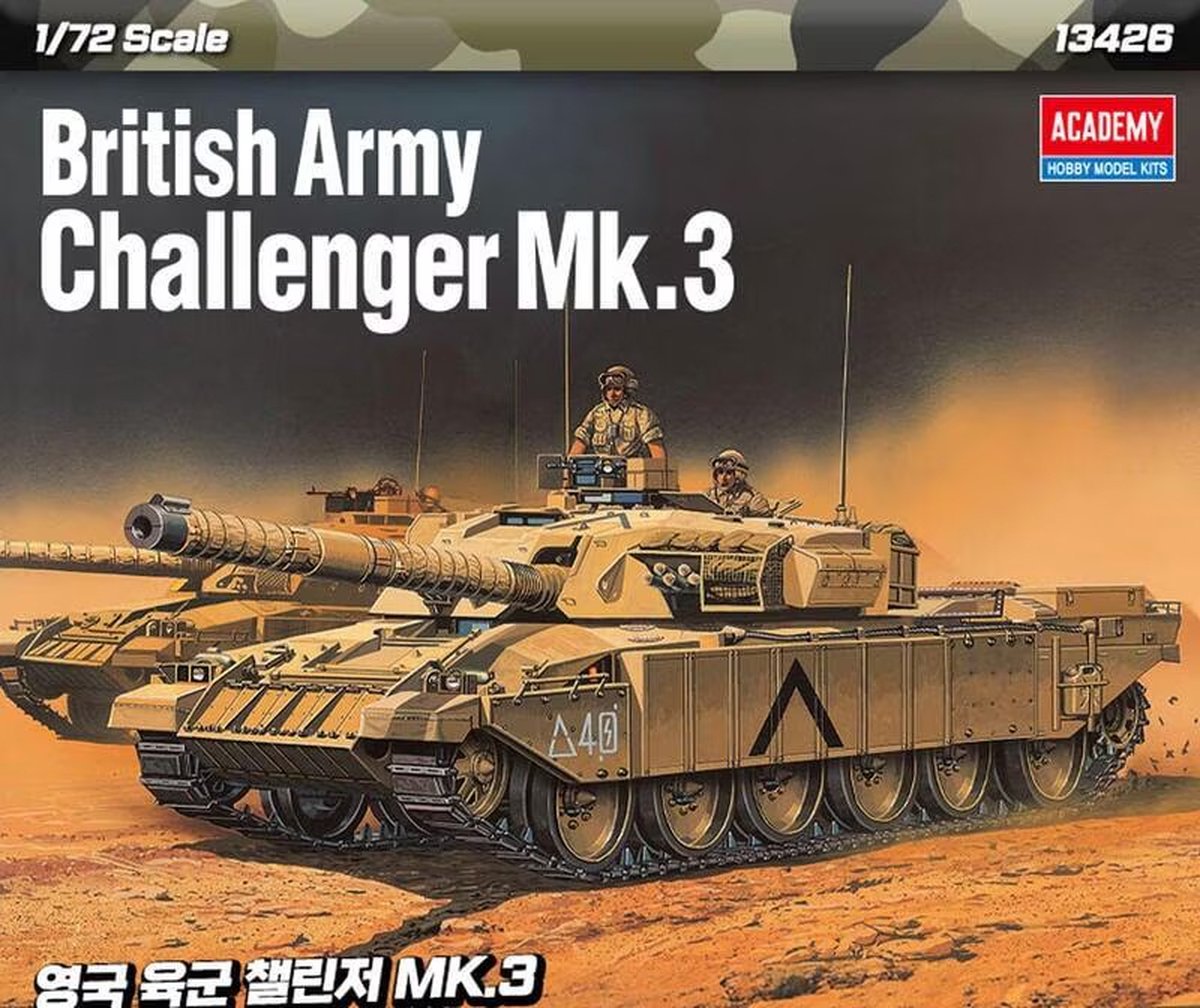 Academy 1/72 Britischer Challenger Mk.3 Plastikmodell 13426