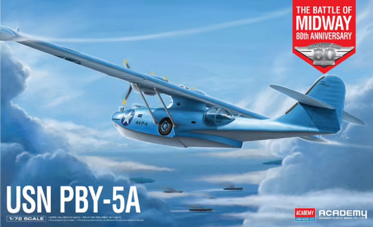 Academy 1/72 Maßstab US Navy Air Corps PBY-5A Catalina Midway Operation Plastikmodellbausatz 12573
