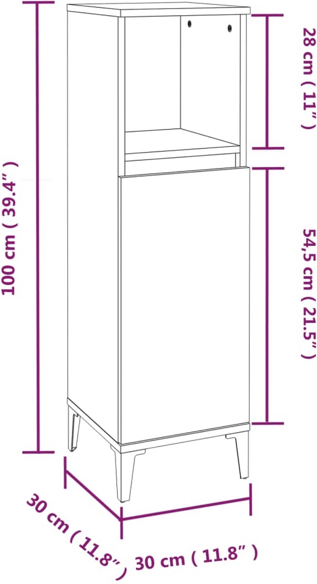 Vidaxl 3-teiliges Badezimmermöbel-Set, Räuchereiche