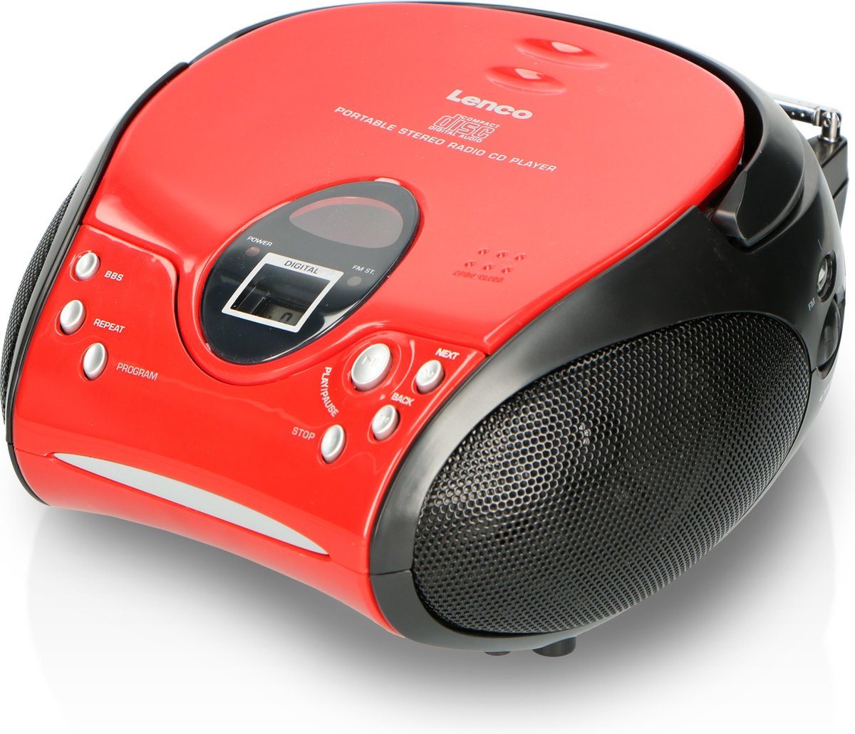 Radio-CD-Player Lenco Scd-24 Rot Schwarz