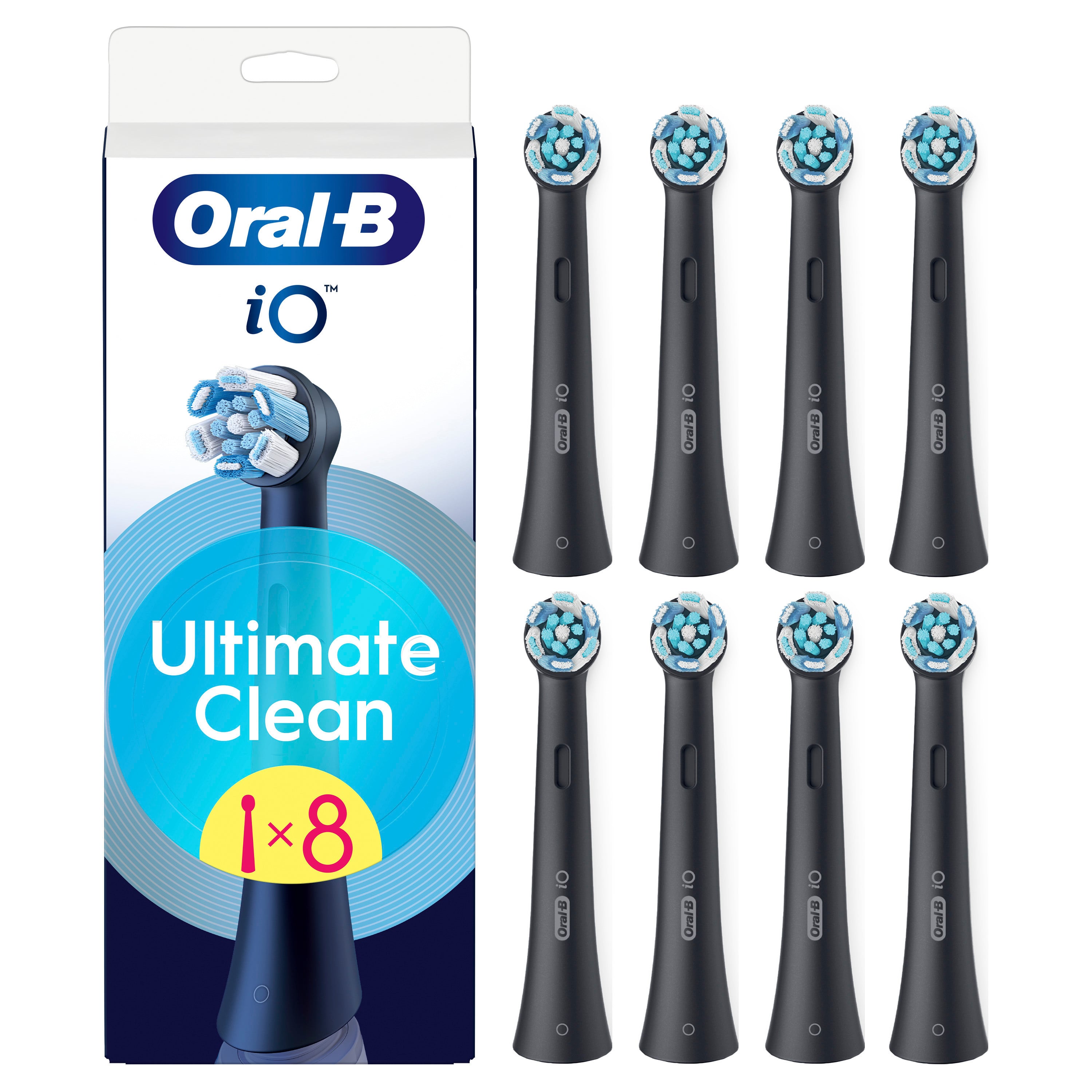 Bürstenkopf ORAL-B - iO Aufsätze Ultimate Clean - Packung mit 8 - Schwarz schwarz