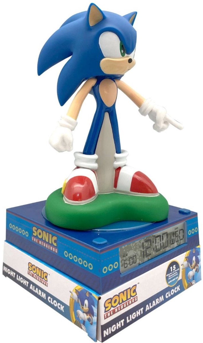 Leuchtender 3D-Wecker - KIDS LIZENZ - Sonic - Ab 3 Jahren
