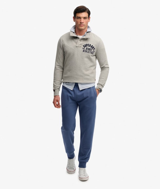 Superdry Herren Essential Logo Jogginghose mit Bürstung Blue - Größe: S