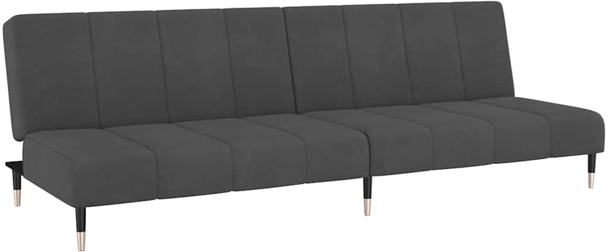 Vidaxl 2-Sitzer Sofa, Dunkelgrau, Mit Samt bezogen
