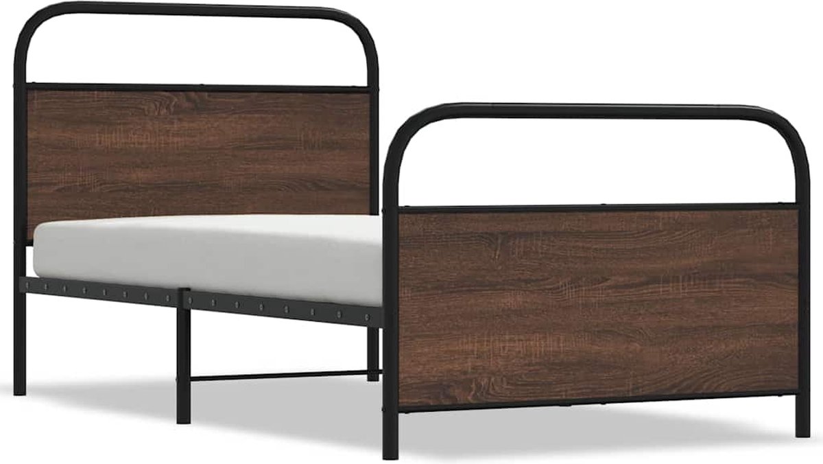 Vidaxl Bett Ohne Matratze, 90X200 Cm, Eiche Braun