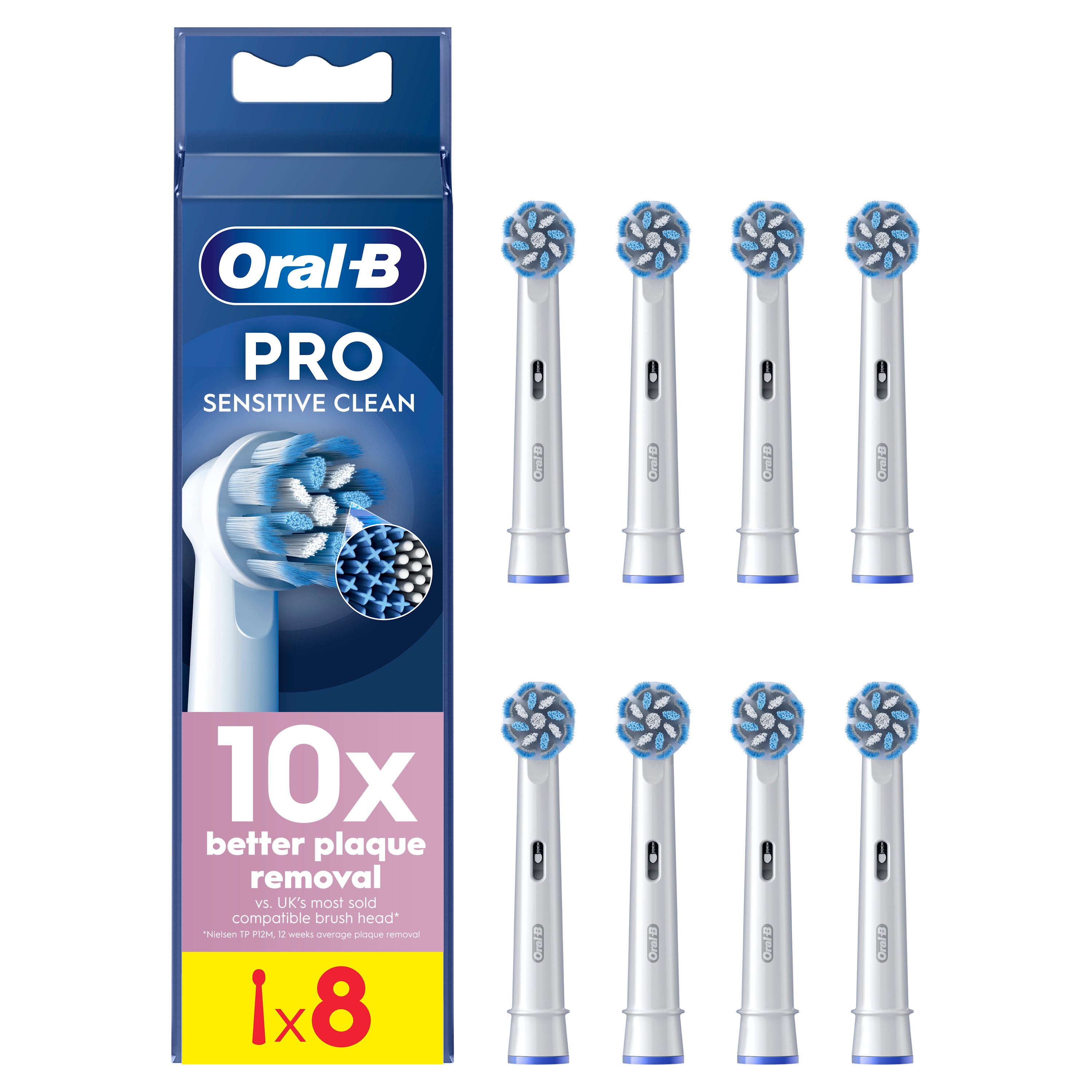 Oral B Sensitive Clean replacement toothbrush heads   8 stk.
