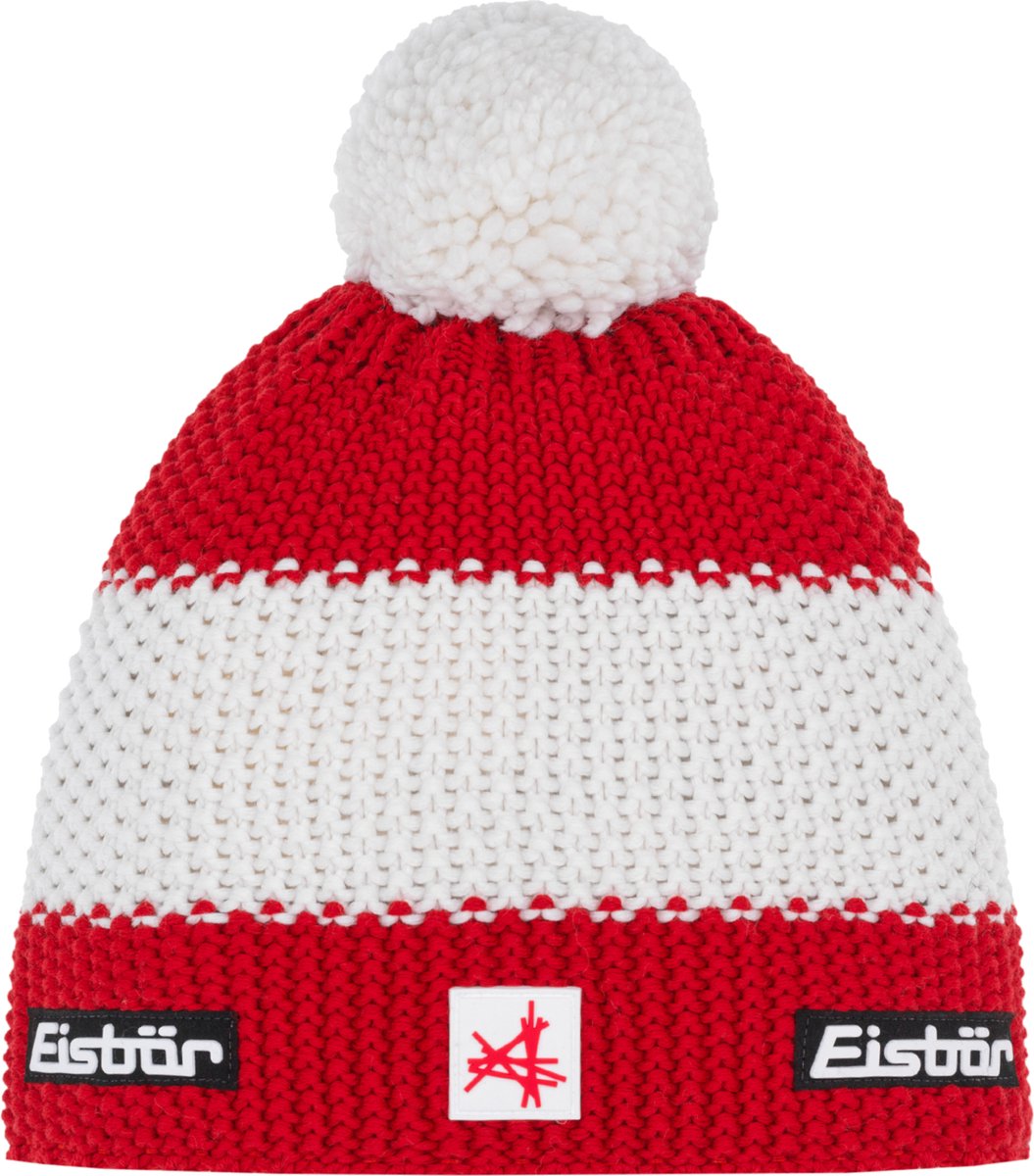 Eisbar Star Pompon MÜ SKA, Unisex rote Mütze One size