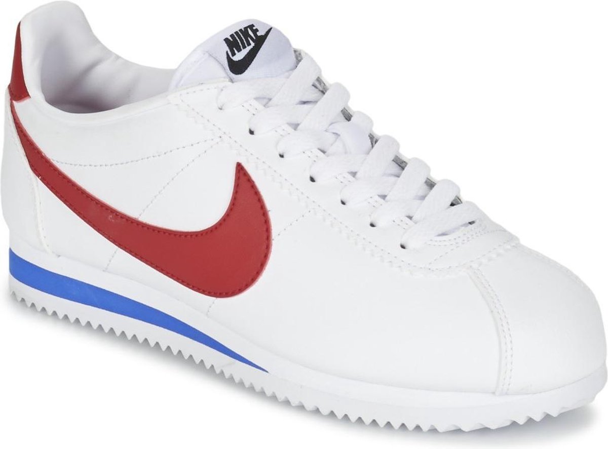 Nike Classic Cortez Leder Weiß Rot Damen Sneaker 807471-103 39