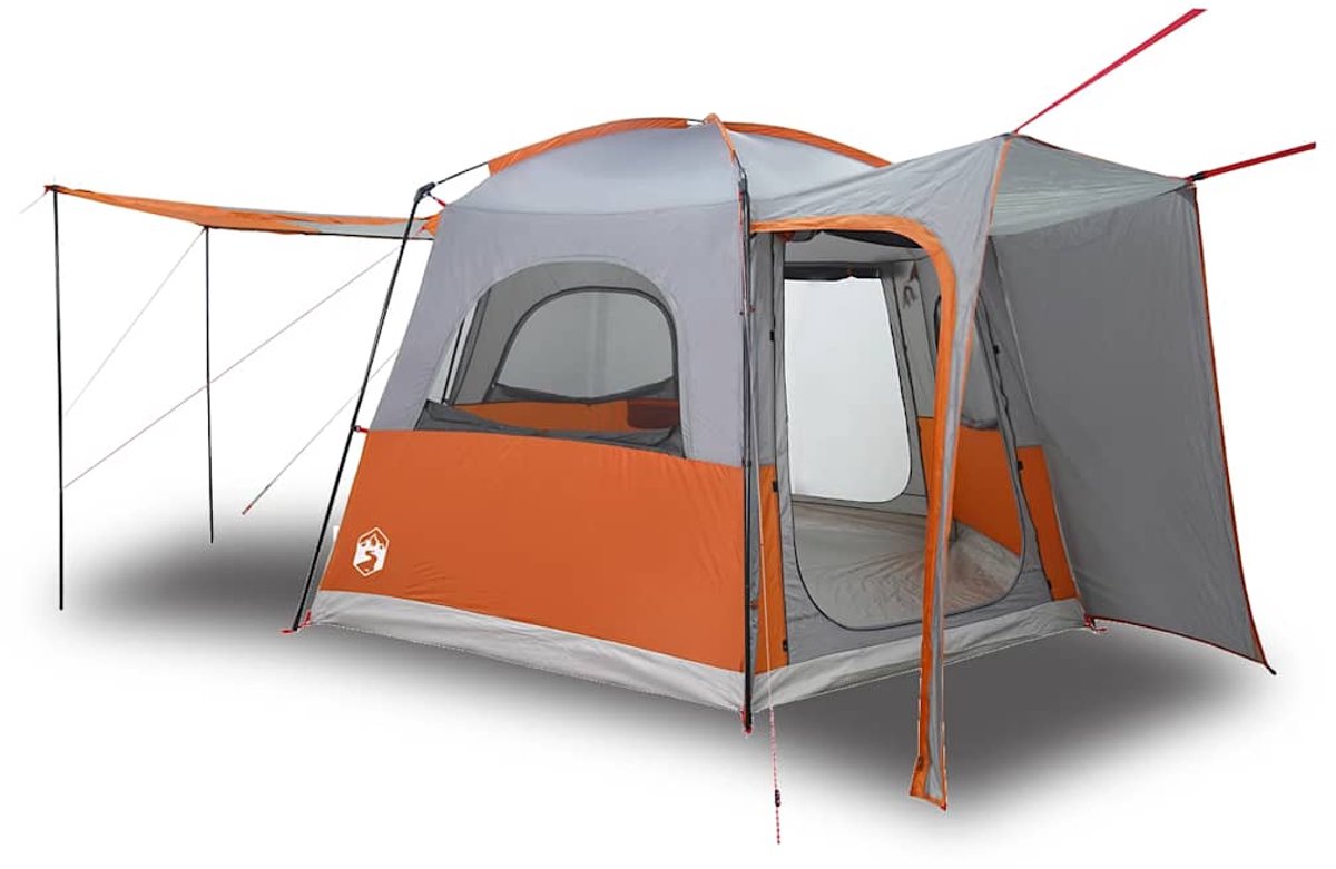 Vidaxl Autozelt, 4 Personen, Grau-Orange, Wasserdicht