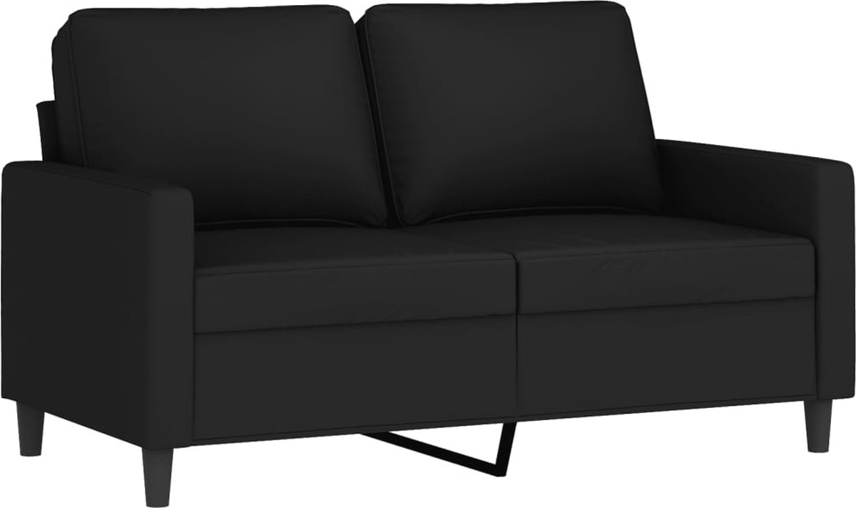 Vidaxl Sofa 2-Sitzer, Schwarz, 120 cm, Mit Samt bezogen