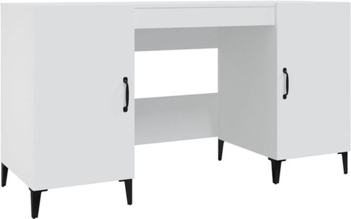 Vidaxl Schreibtisch, Weiß, 140X50X75 Cm, Holzwerkstoff
