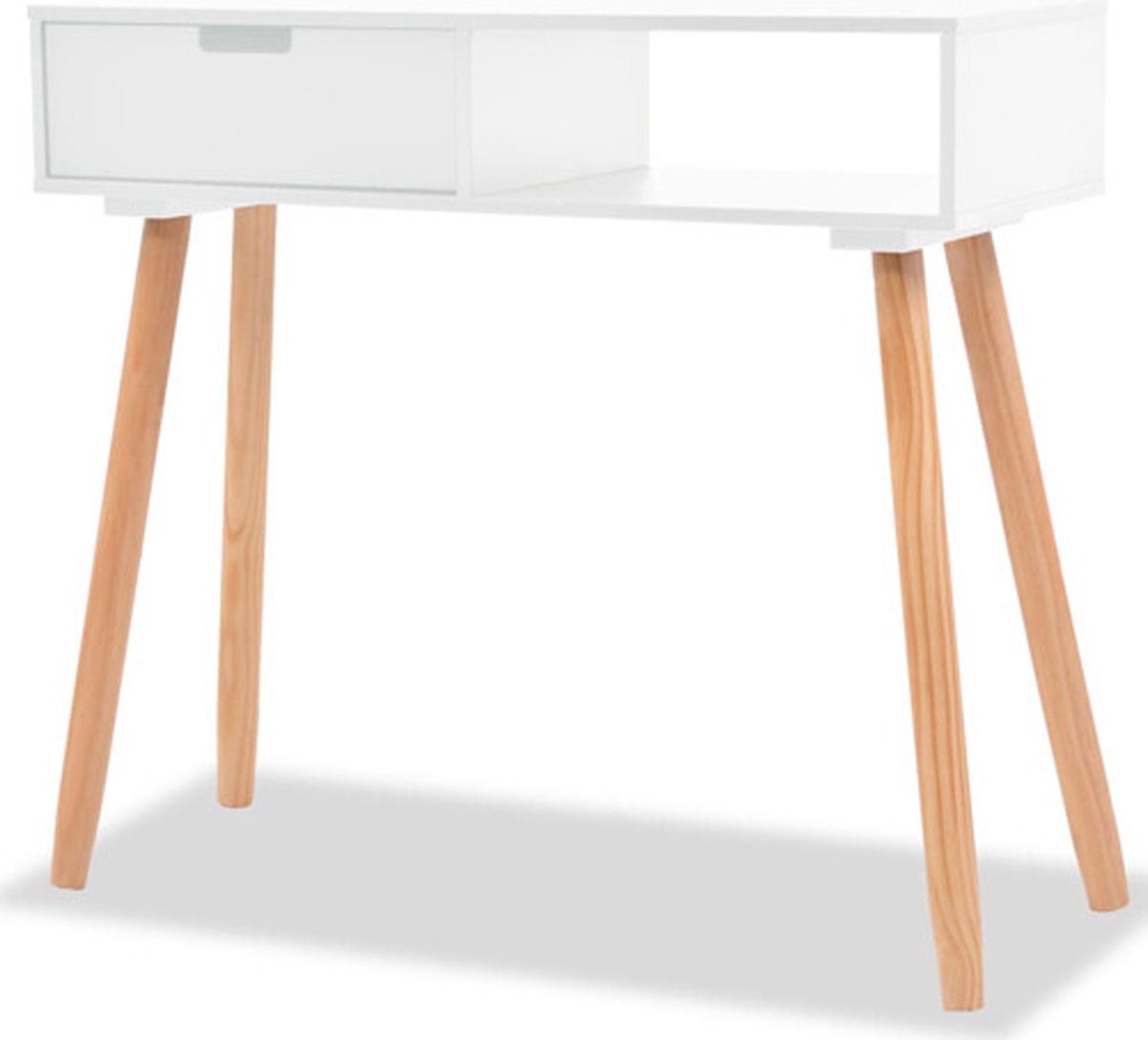 Vidaxl Konsolentisch, Kiefernholz, 80x30x72 cm, Weiß