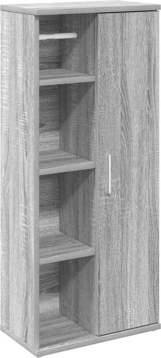 Vidaxl Badezimmerschrank mit Rollenhalter Grau Sonoma 20,5x22x72 cm