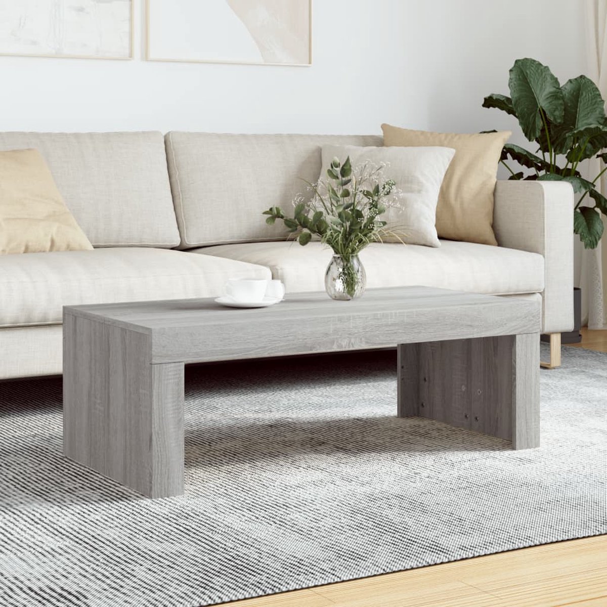Vidaxl Couchtisch, Sonoma-Eiche Grau 102X50X36 Cm, Holzwerkstoff