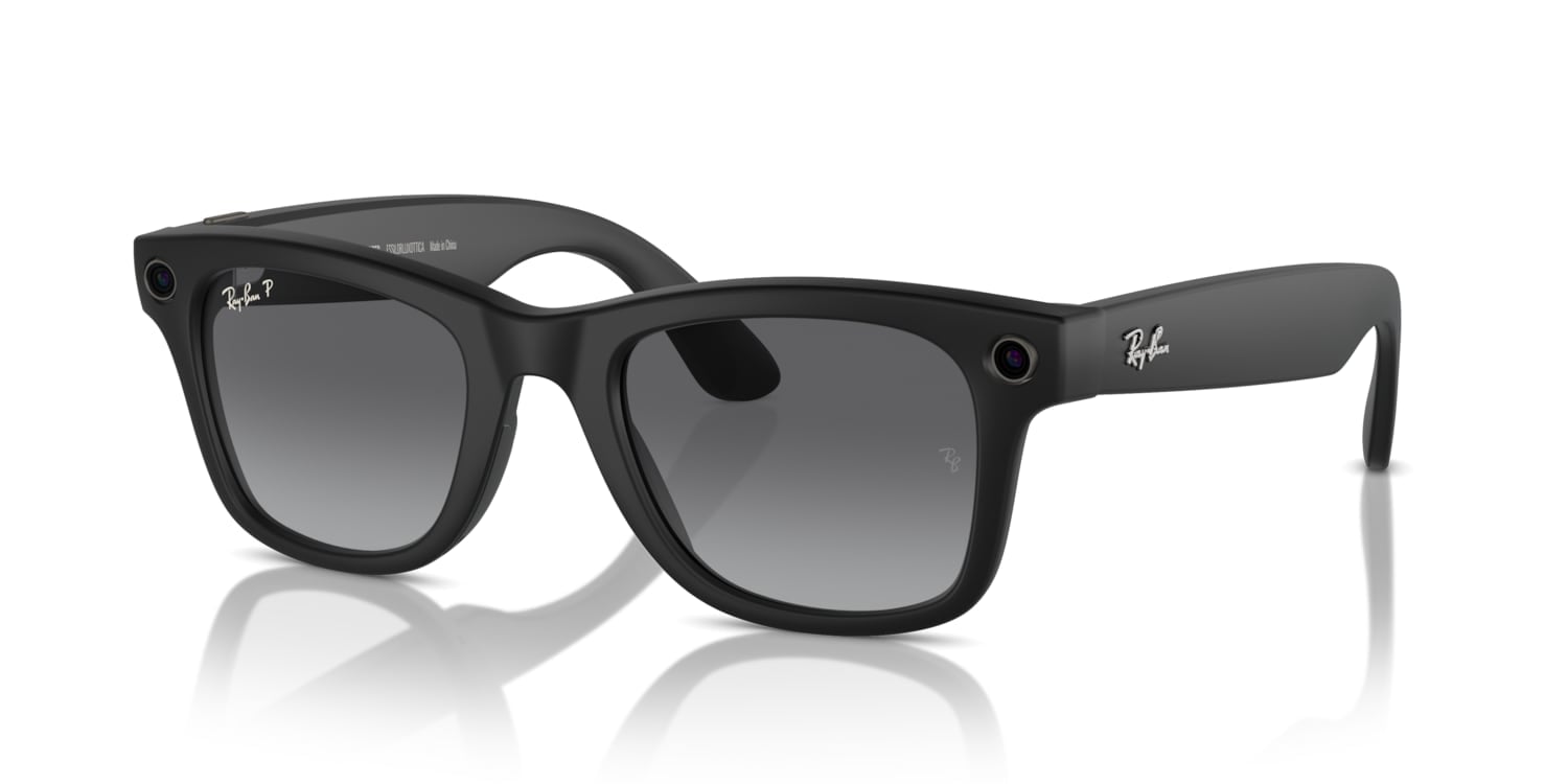 Meta META Ray-Ban Wayfarer Matt Schwarz, polarisiert Graphitgrau