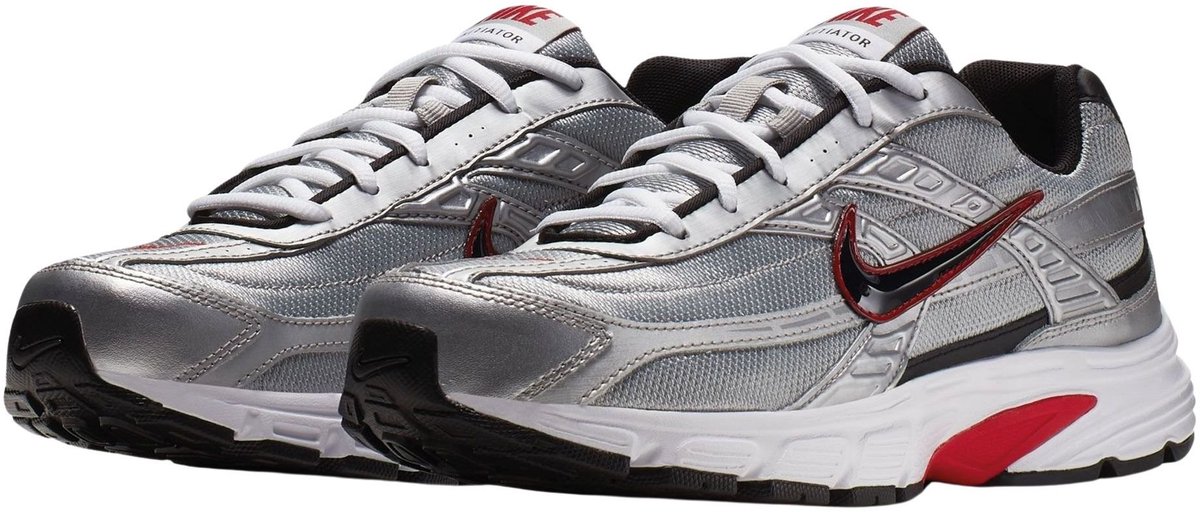 Nike Initiator Metallic Silver Rot Herren Sneaker Schwarz Weiß 394055-001 41