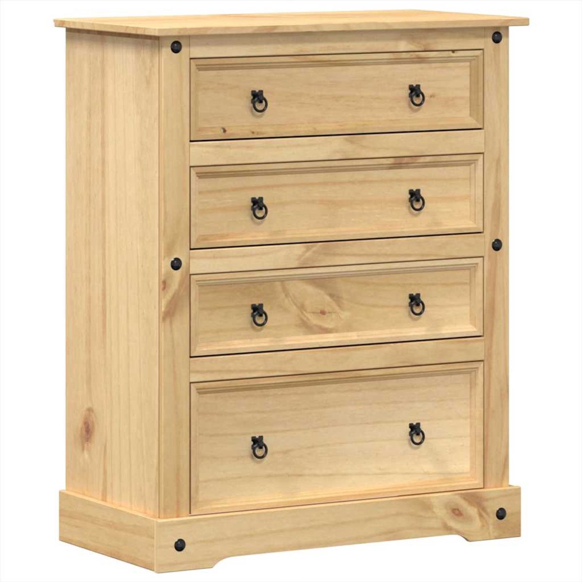 Vidaxl Kommode Corona, 92X48X120 cm, Massivholz Kiefer