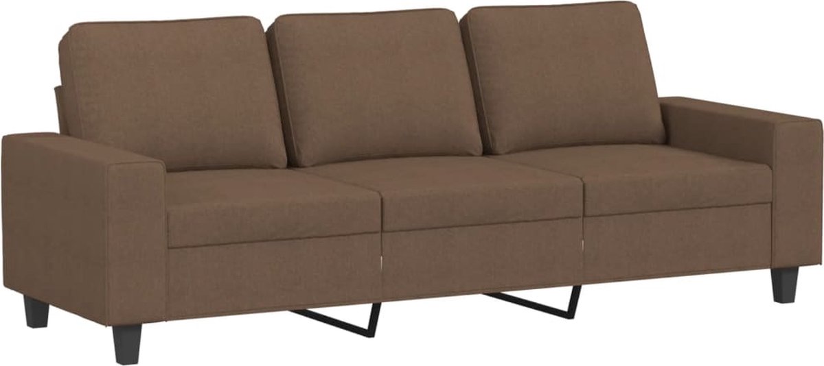 Vidaxl Sofa 3-Sitzer, Braun, 180 cm, Stoffbezogen