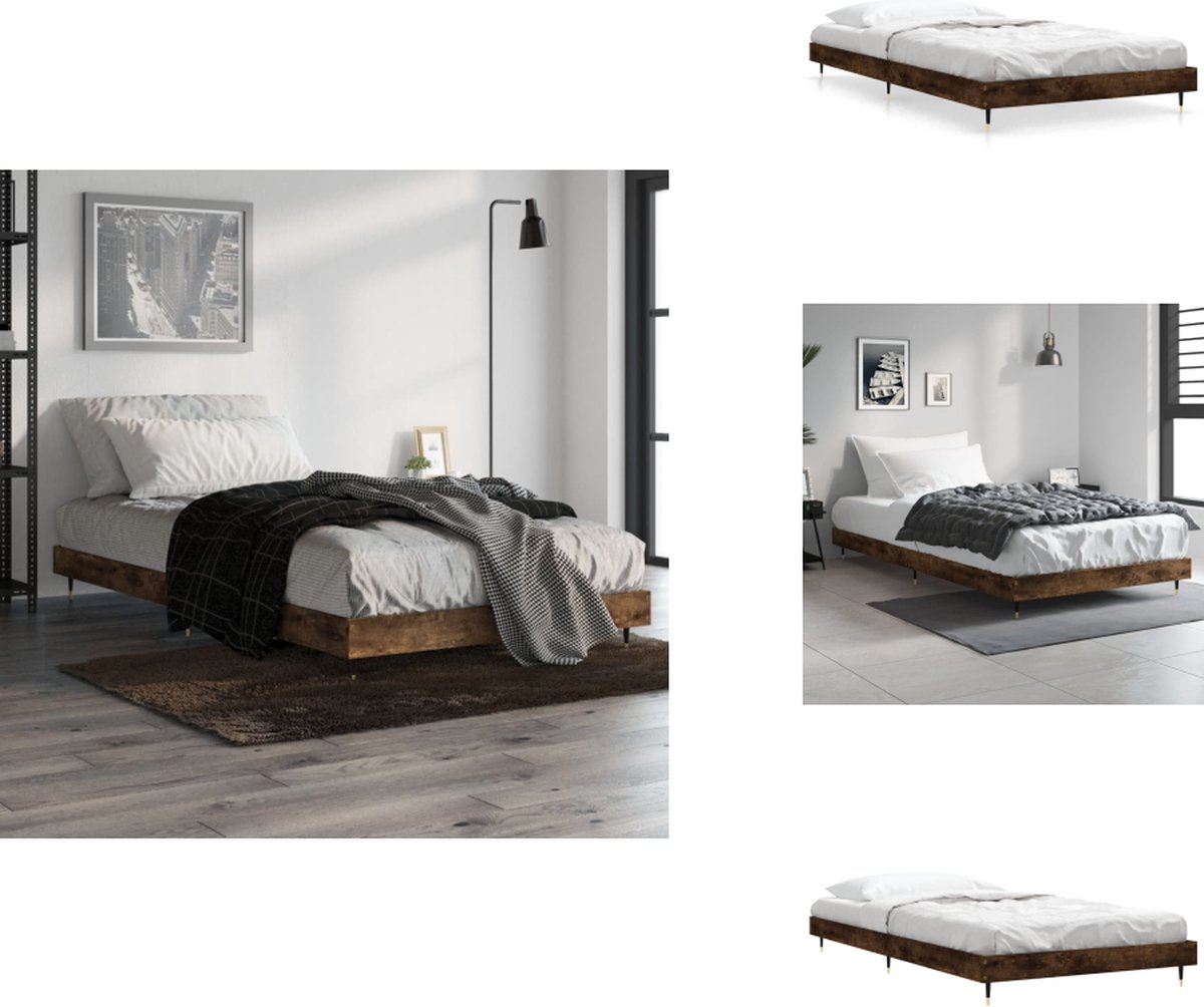 Vidaxl Bett Ohne Matratze, Geräucherte Eiche, 90X190 Cm