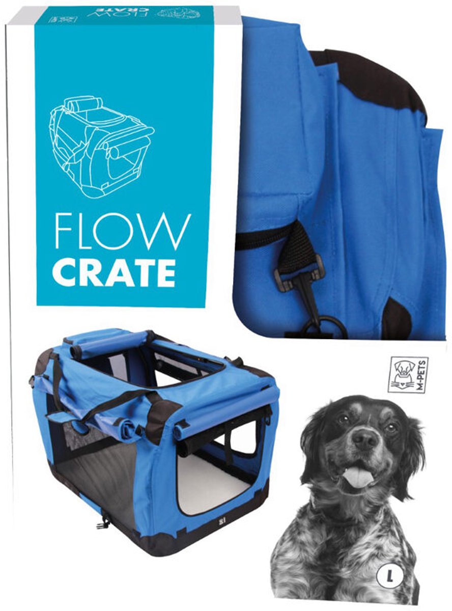 M-Pets Flow-Kiste - XXL - 119,2 x 76 x 86,5 cm - Blau