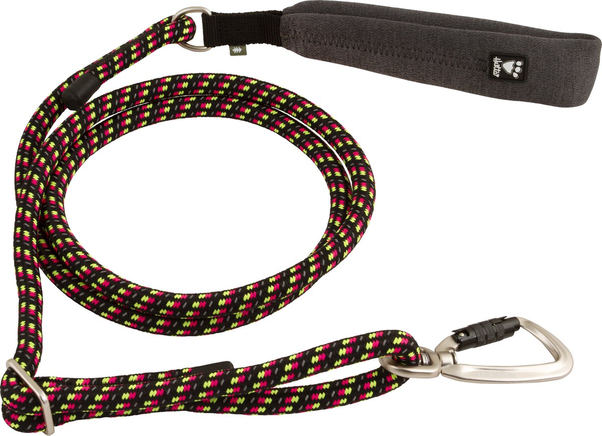 Hurtta Adjustable Rope Leash Eco - Neon Licorice - 1.1 /120-180 cm