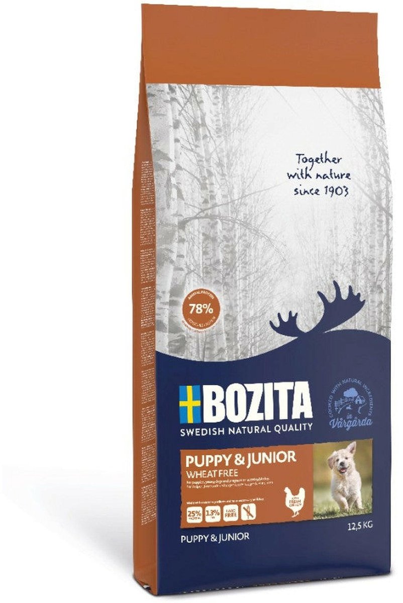 Bozita Puppy & Junior Weizenfrei – Huhn – 12,5 kg