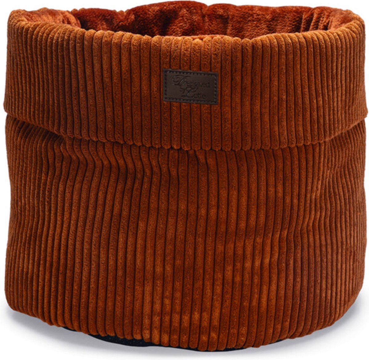 Designed by Lotte gerippter Katzenkorb - Terracota