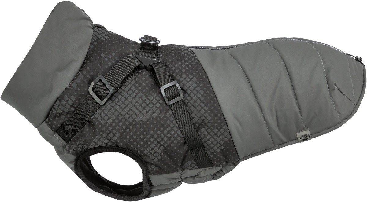 Trixie Winterjacke mit Geschirr Pontis Reflect - Grau - S - 36 cm