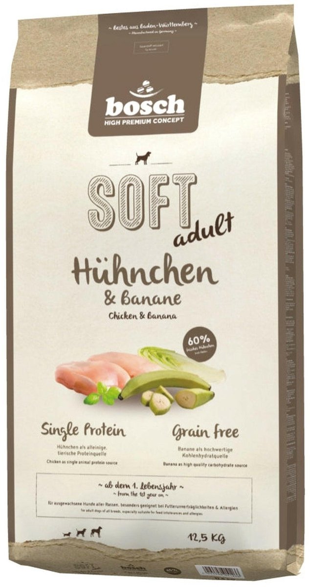 Bosch HPC Soft Adult Hundefutter - Huhn & Banane - 12,5 kg