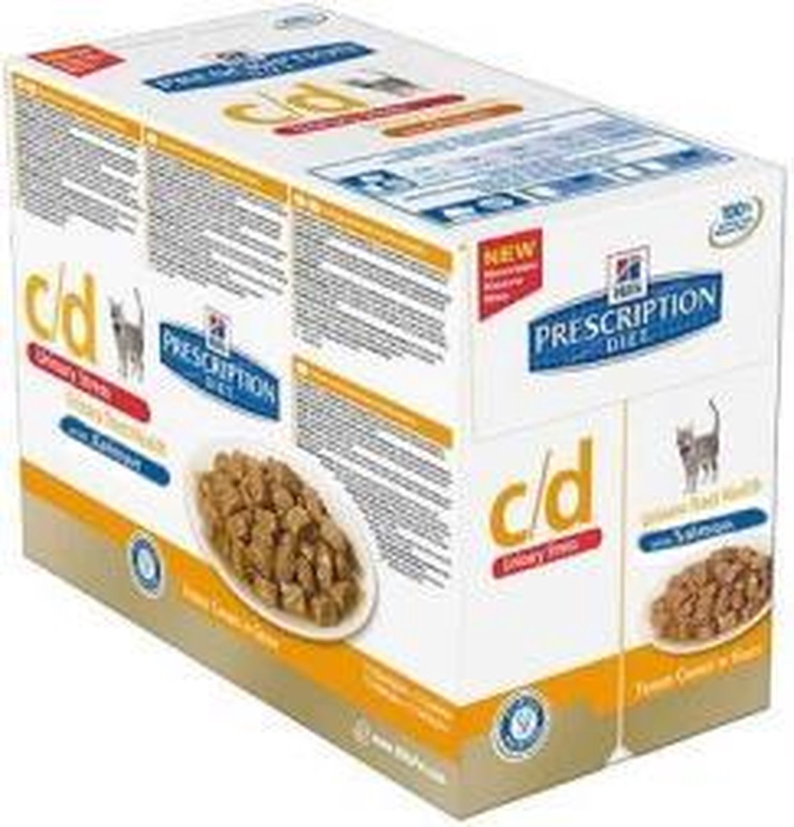 Hill's Prescription Diet c/d Urinary Stress Katzenfutter - Frischebeutel - Lachs - 48 x 85 g