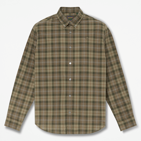 Timberland - Camicia a Quadri in Popeline Vestibilità Regular da Uomo in verde, Uomo, verde, Taglia: 3XL