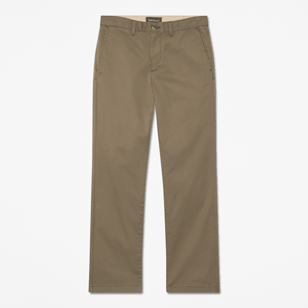 Timberland - Pantaloni Chino a Gamba Dritta in Twill Claremont da Uomo in verde scuro, Uomo, verde, Taglia: 35