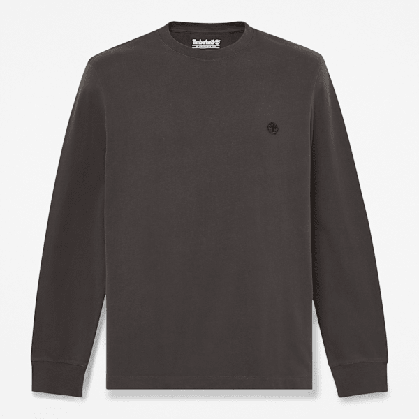 Timberland - T-shirt a Maniche Lunghe con Ricamo Dunstan River Slim da Uomo in nero, Uomo, nero, Taglia: S
