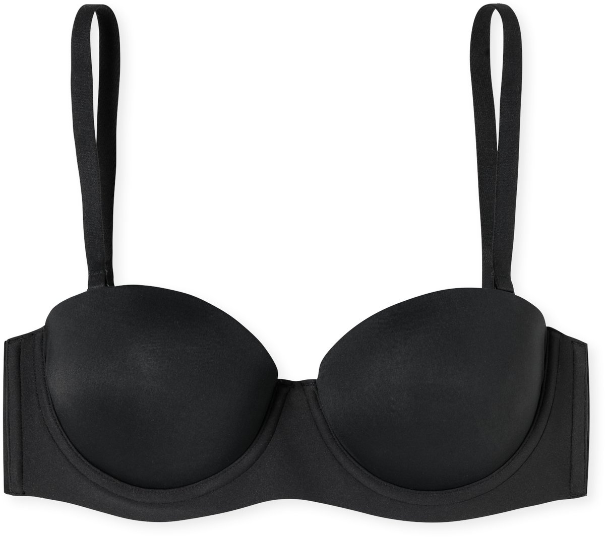 Bandeau-BH mit abnehmbaren Trägern und gleitenden Cups schwarz - Unique Micro 80A