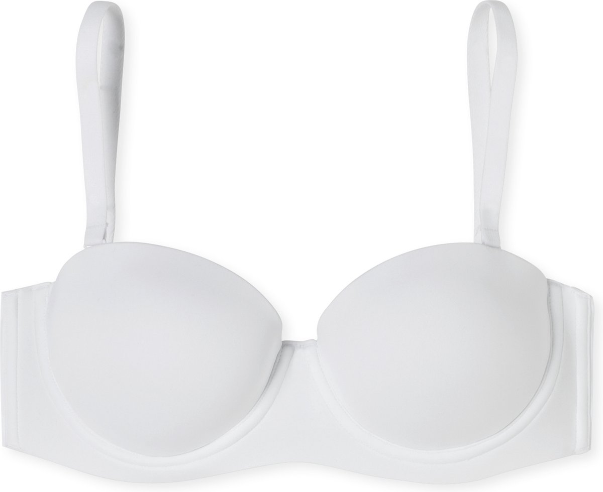 Bandeau-BH mit abnehmbaren Trägern und gleitenden Cups weiß - Unique Micro 95C