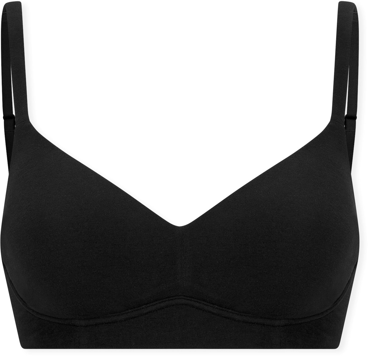 Soft BH mit Schale schwarz - Unique Cotton 70C