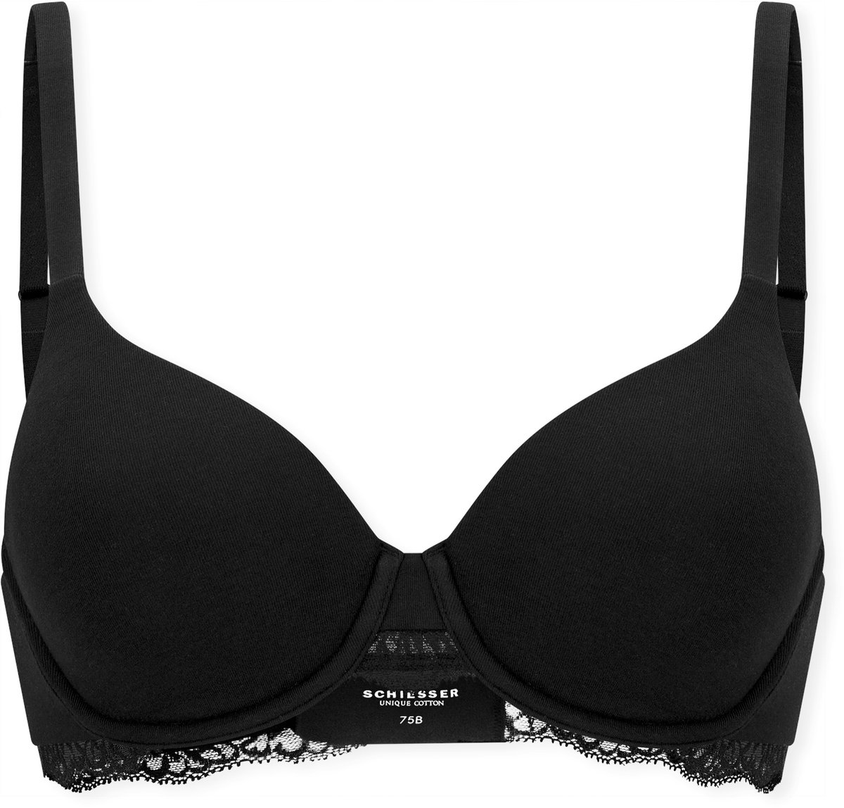 BH mit Schale Spitze schwarz - Unique Cotton 85B