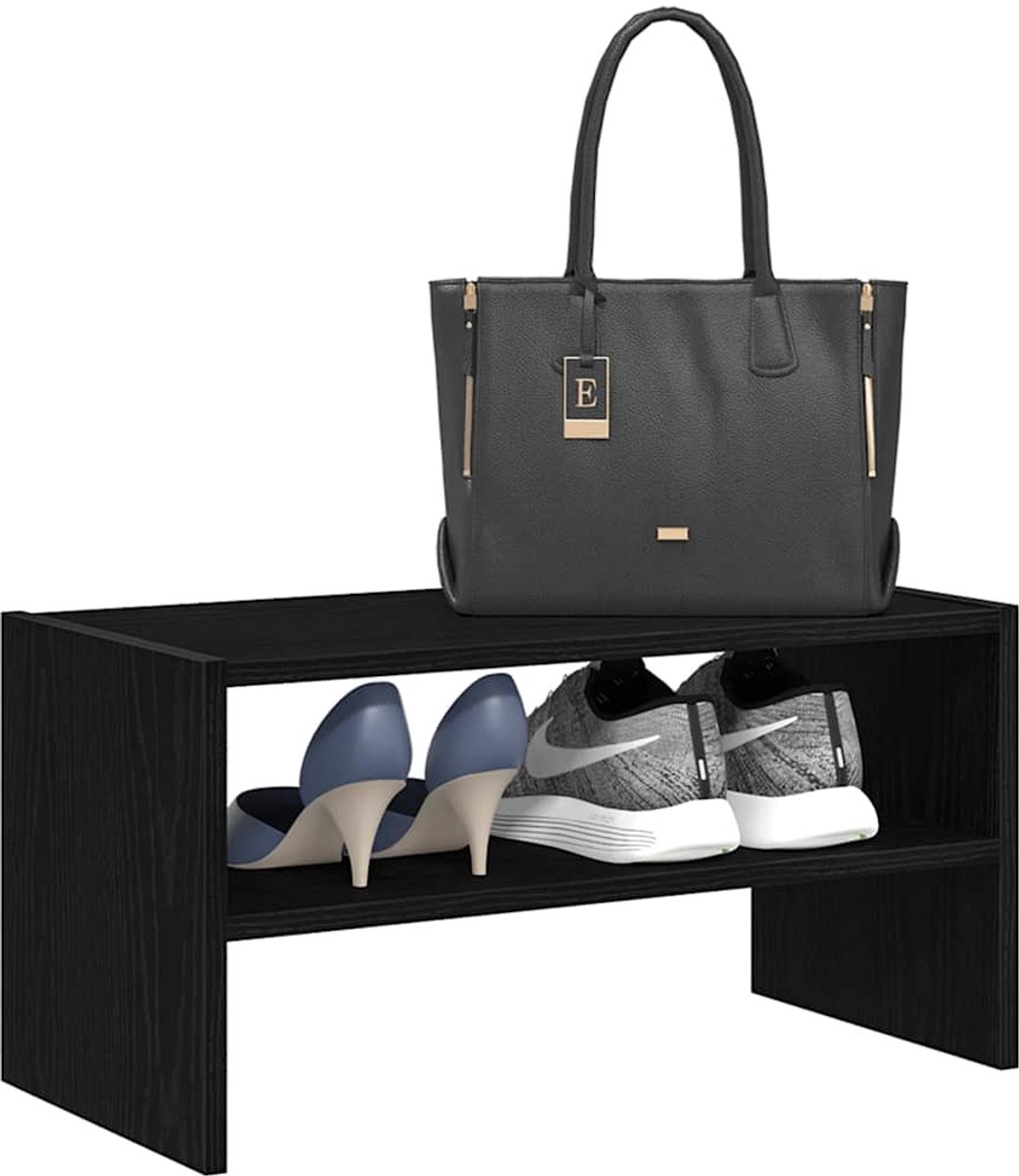 Vidaxl Schuhregal, Stapelbar, Schwarz, 60X30X30,5 Cm