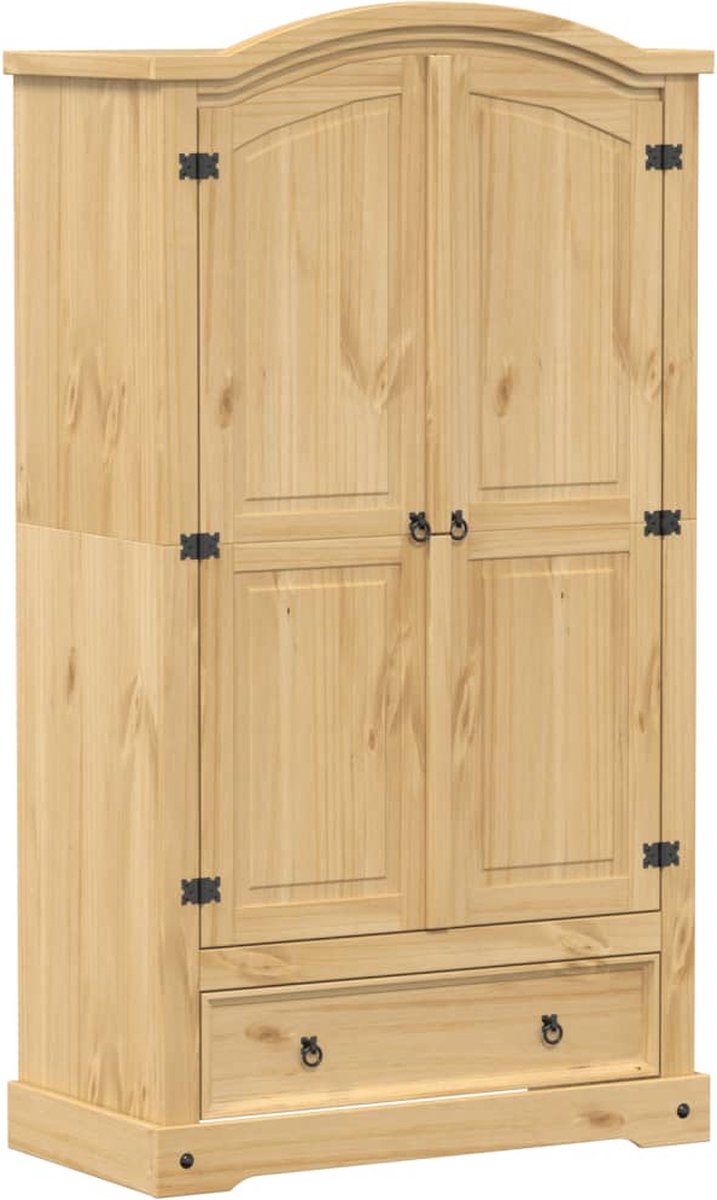 Vidaxl Kleiderschrank Corona, 102x52x186 cm, Massivholz Kiefer