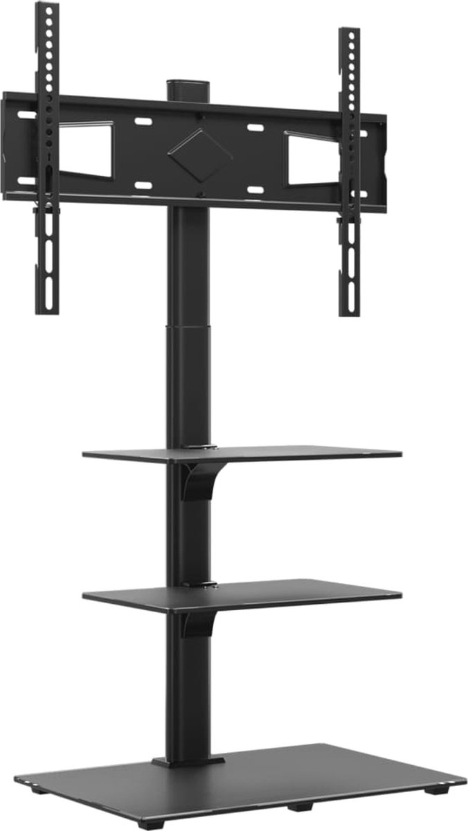 Vidaxl Eck-TV-Ständer 32-65 Zoll, 3-stöckig, Schwarz