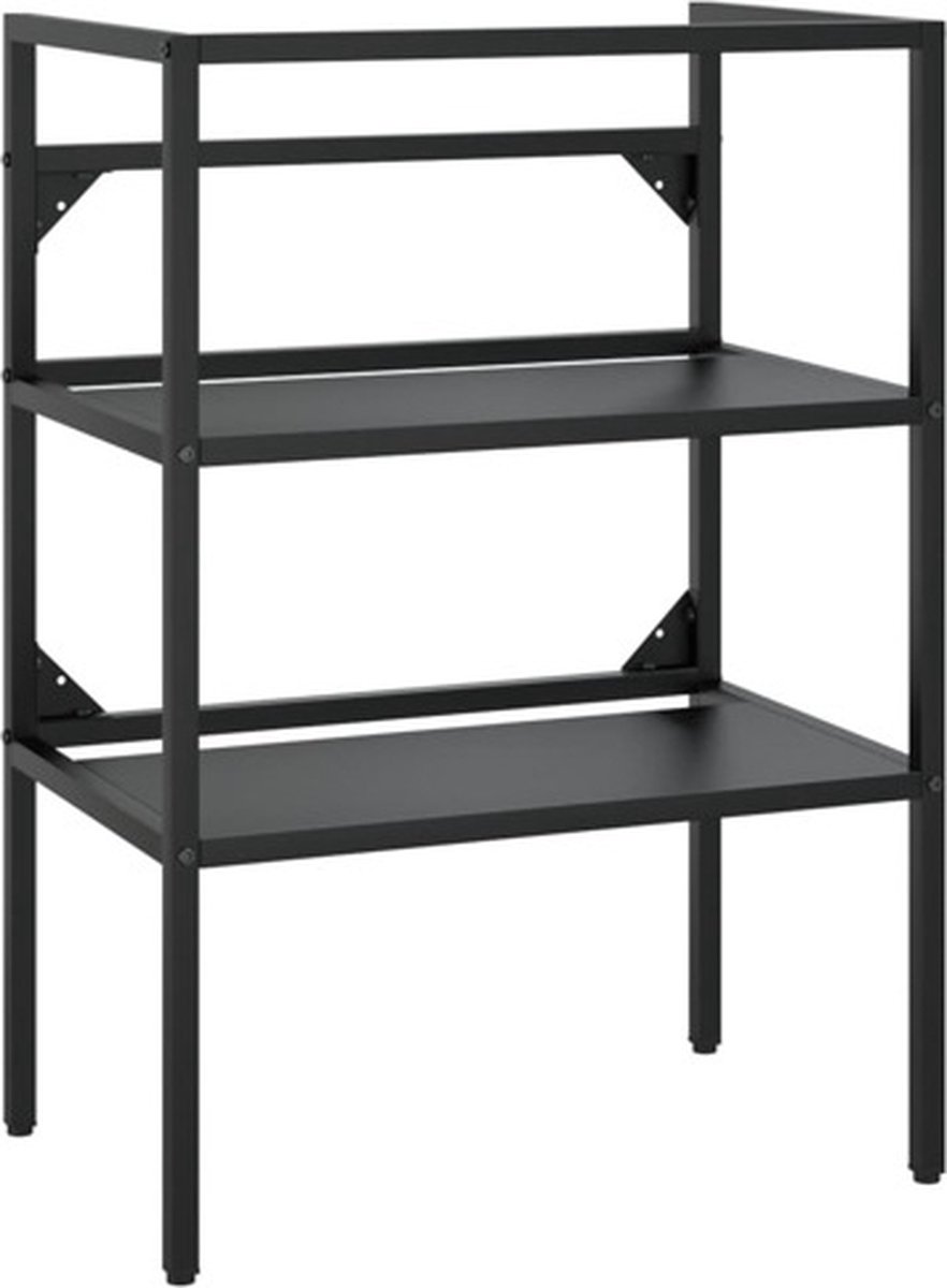 Vidaxl Waschbeckenunterschrank, Schwarz, 59x38x83 cm, Eisen
