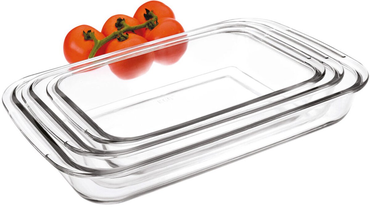 Set mit 3 rechteckigen Auflaufformen IBILI