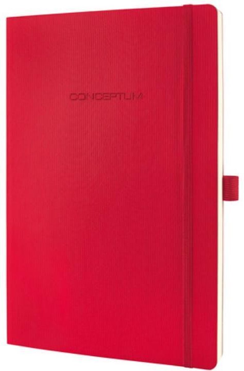 3 x Sigel Notizbuch Conceptum A5 194 Seiten Softcover liniert 80g red