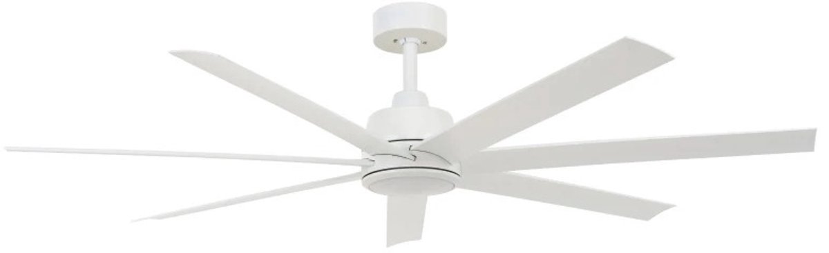 Atlanta Deckenventilator mit Licht weiß 142cm leise - Beacon Beacon Lighting - Wohnzimmer - Modern - Kunststoff