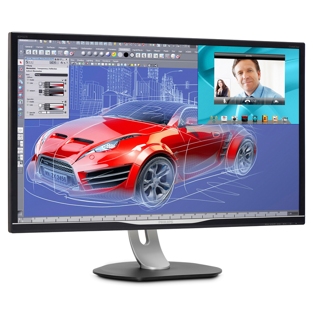 Philips Brilliance BDM3270QP - 32 Zoll - 2560 x 1440 - DP - DVI - HDMI - VGA - Schwarz
