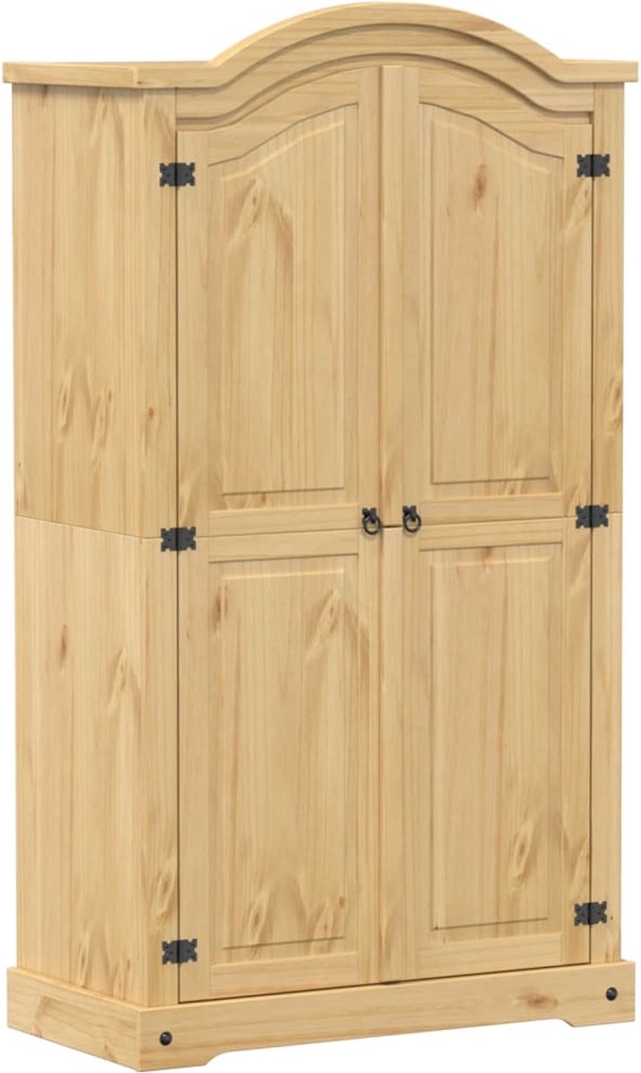 Vidaxl Kleiderschrank Corona, 102x52x186 cm, Massivholz Kiefer