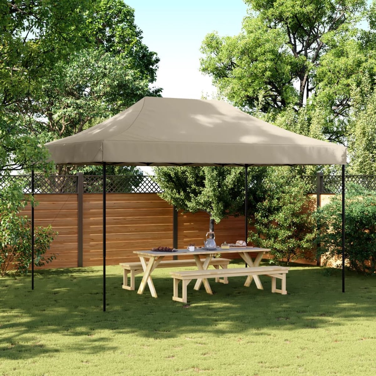 Vidaxl Faltbares Pop-Up Partyzelt, Taupe, 440X292X315 Cm
